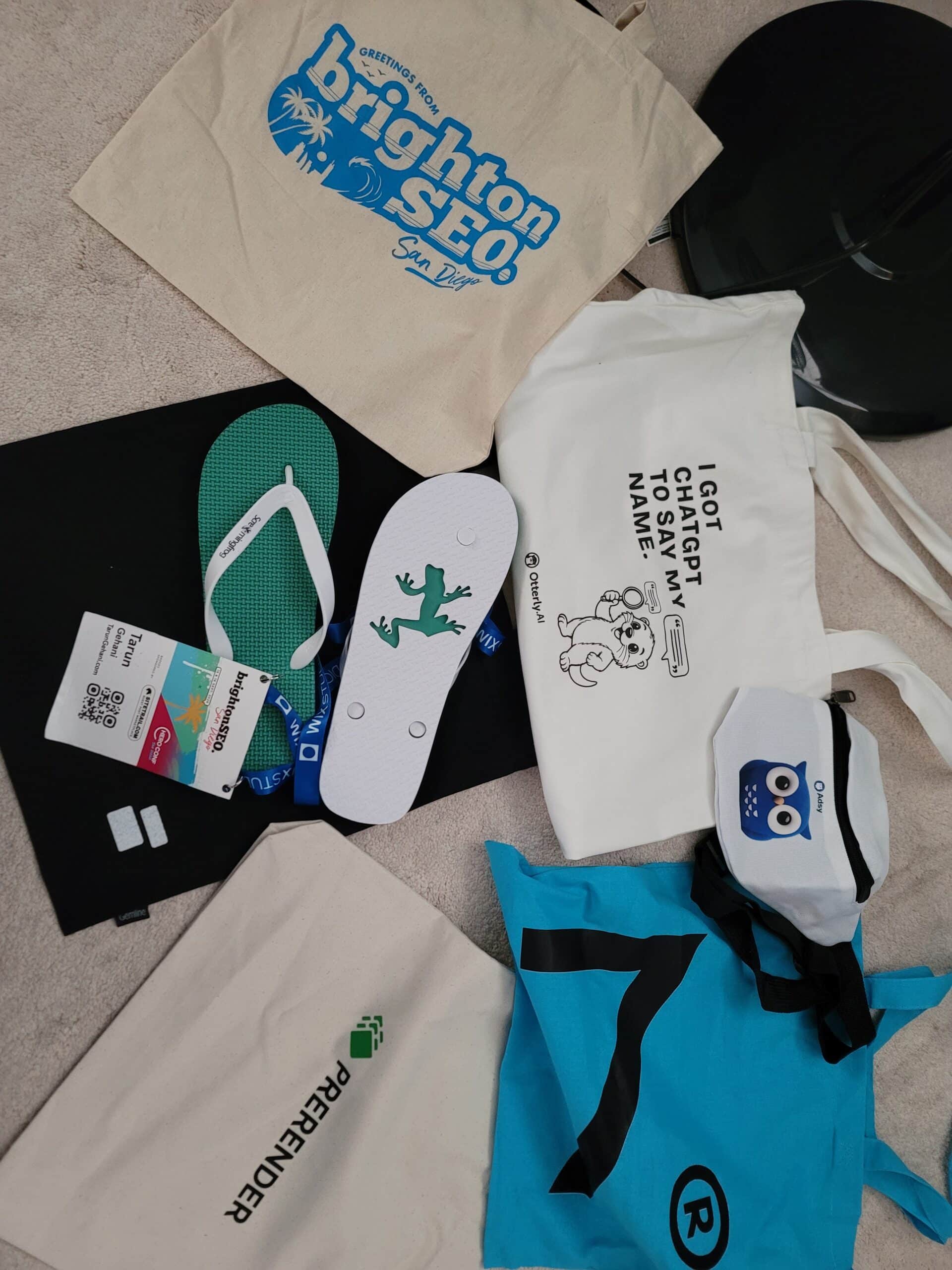 brightonSEO vendor booth swag